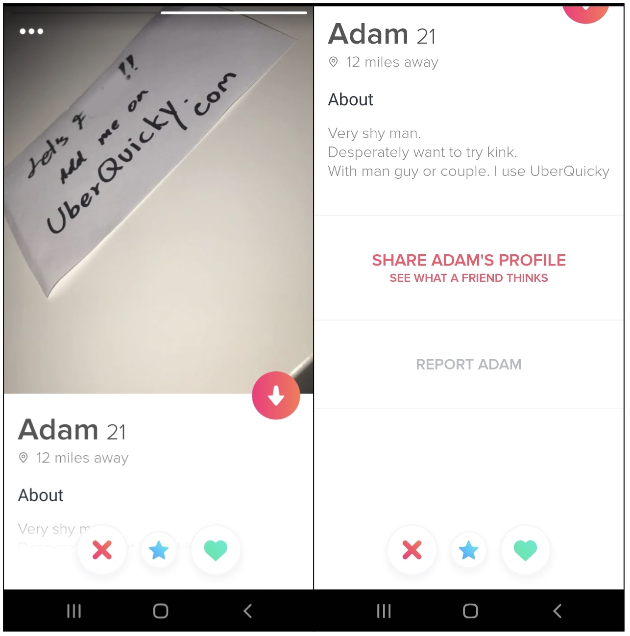 Tinder spam campaign hides "handwritten" links in profile images